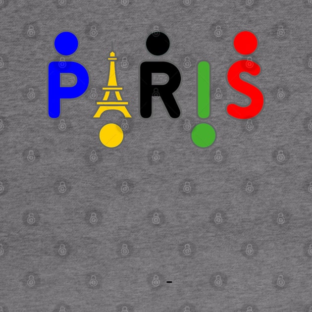 Paris France Olympic color  rings by Nicostore